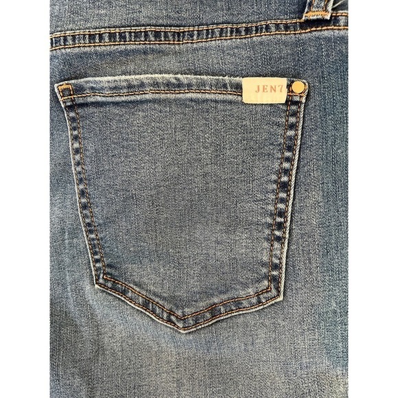 Jen7 by 7 for All Mankind Cropped Straight Fringe Hem Jeans Size 8 - Picture 11 of 12
